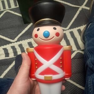 Red Toy Soldier Figurine Blowmold